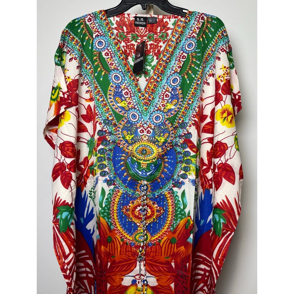 Kaftan Dresses for Women Beach Coverups, One Size Kaftans for Loungewear & Swim